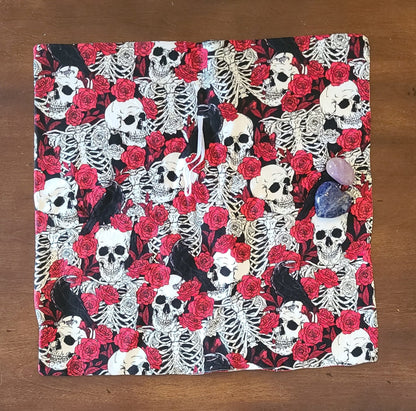 Skeletons N Roses Tarot Wrap / Mat