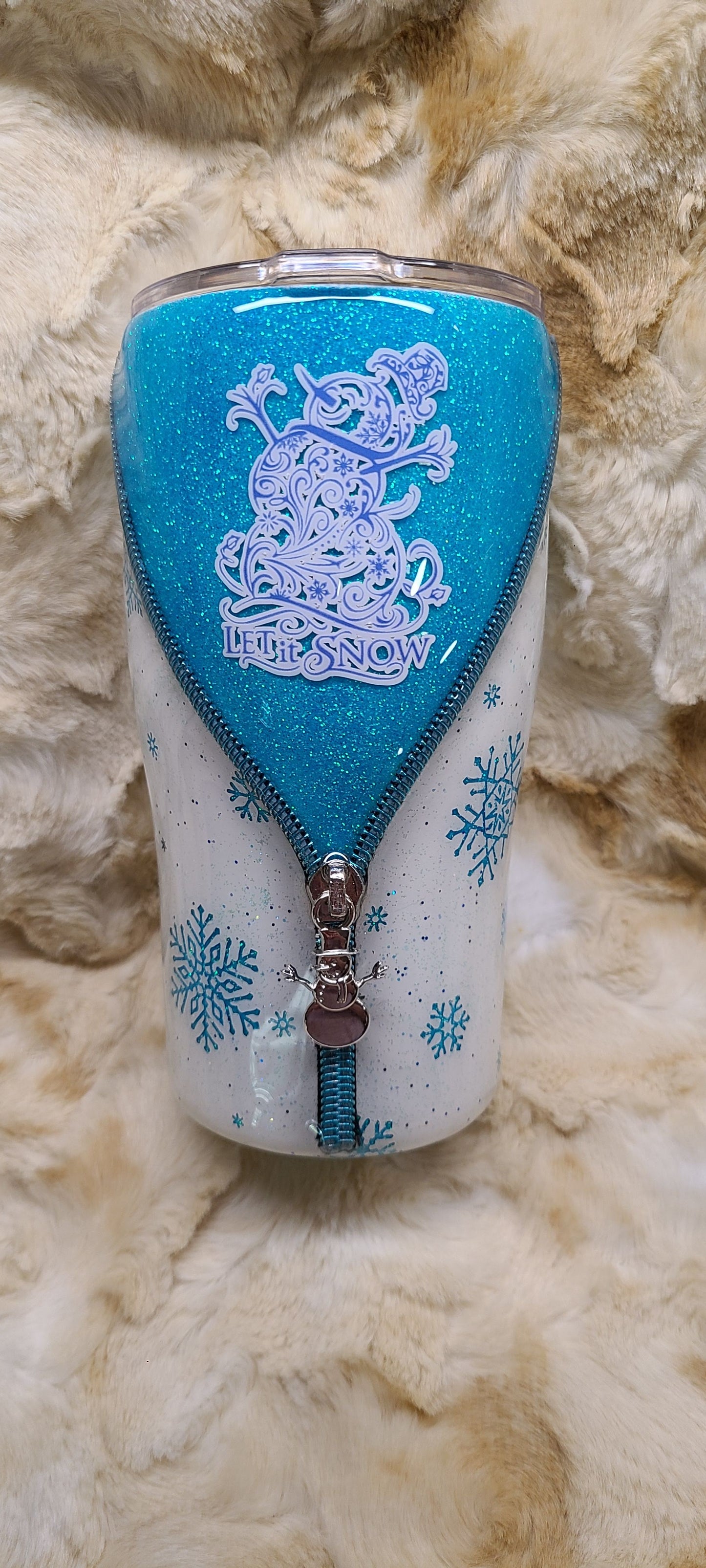 Let It Snow Snowman Zipper 20oz