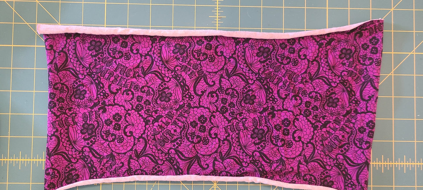 Floral Hidden Insults Purple Custom Fabric CL 9x14 Cup Cut