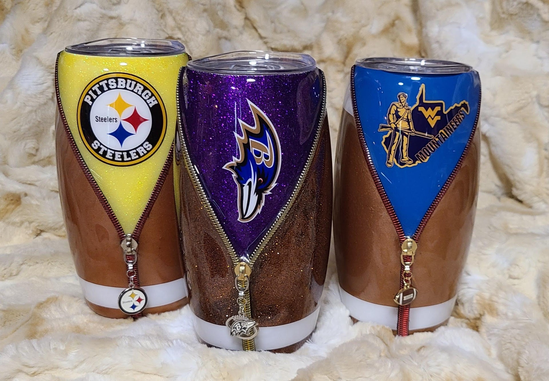 Football Zipper Tumbler 25oz ***PREORDER*** – Creature Comforts Cups And  Crafts