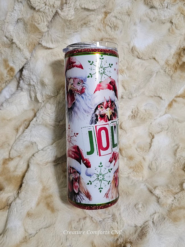 Jolly AF Christmas Chickens 20oz