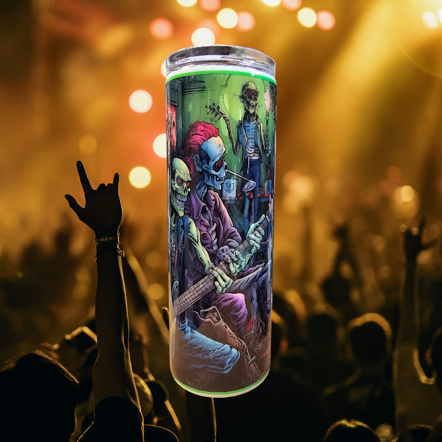 Zombie Rock Band Glow In The Dark 20oz